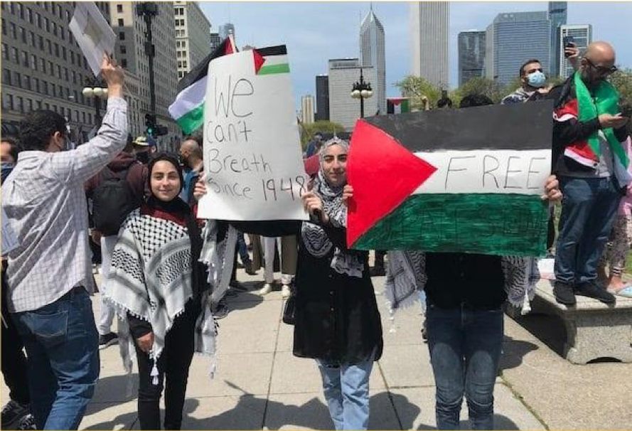 Chicago Demonstration against Israeli attacks on Palestine, May 16, 2021